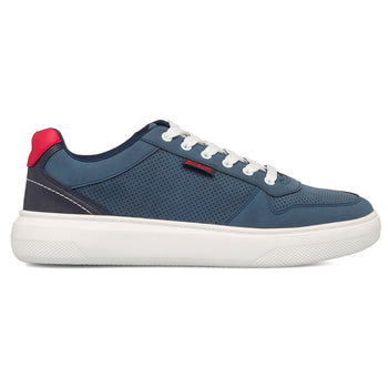 Sneakers traforate blu da uomo con suola platform e logo Ducati, Brand, SKU m114002461, Immagine 0